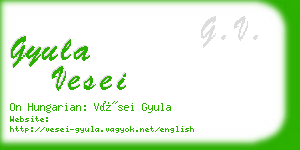 gyula vesei business card